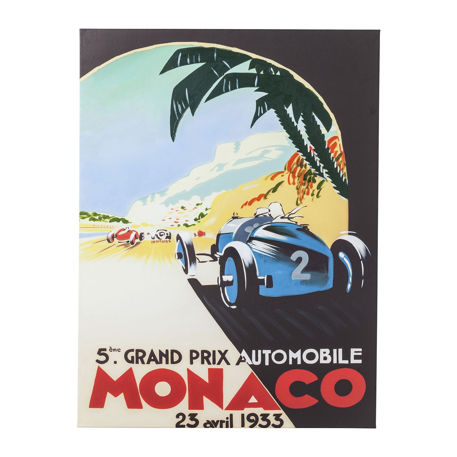 TABLEAU POSTER VINTAGE MONACO KARE DESIGN